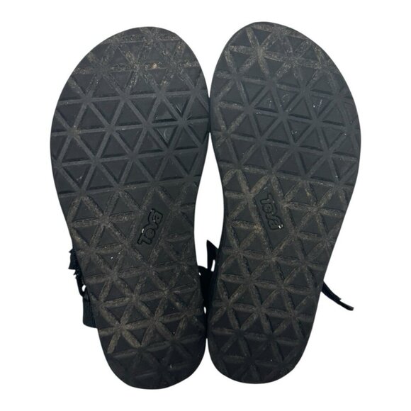 Teva Sandals Womens 6 Midform Universal Platform Black Hook & Loop - Picture 3 of 5